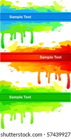Set of colored banners