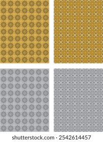 conjunto de colorido e preto e branco sem emenda padrões geométricos arte islâmica arabesque.