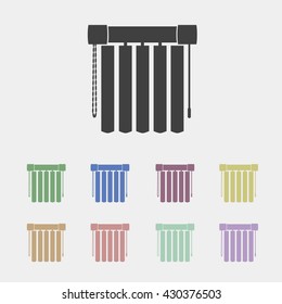 set of colored blinds,set of vertical blinds