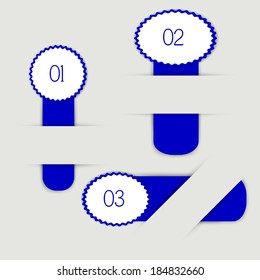Set of colored bookmarks . Vector  illustration 