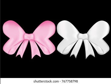 Set of colored bows