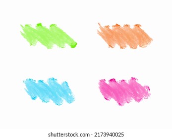 set of colored brush strokes
