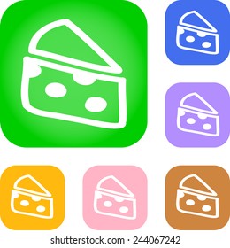 Set of colored butter