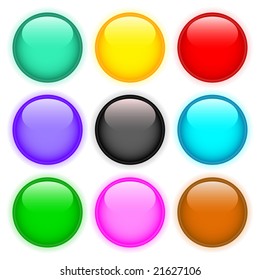 Set of colored buttons
