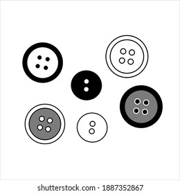 
Set of colored buttons for decorating and sewing clothes and various accessories, accessory for fashion designers, vector image in doodle style, hand draw, isolate on a white background.