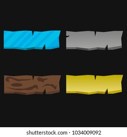 A set of colored buttons on a black background. Promotional stickers. Colorful vector collection.