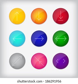 Set of colored buttons for web site. Vector  illustration 