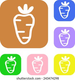 Set of colored carrot
