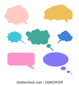 Set of colored chat signs