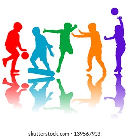 40,163 Kids sports silhouette Images, Stock Photos & Vectors | Shutterstock