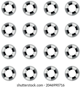 set of colored circles on a white background