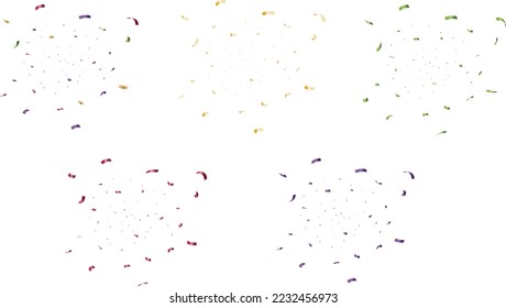   set of colored confetti. Vector illustration	
