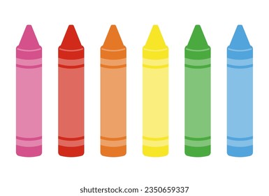 a set of colored crayons for banners, cards, flyers, social media wallpapers, etc.