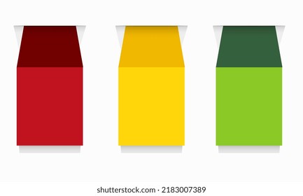
Set of colored decorative ribbons
