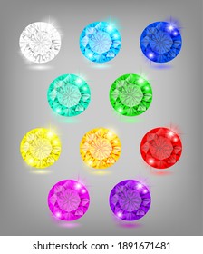 Juego de diamantes de colores para decoración festiva y decoración de bodas
