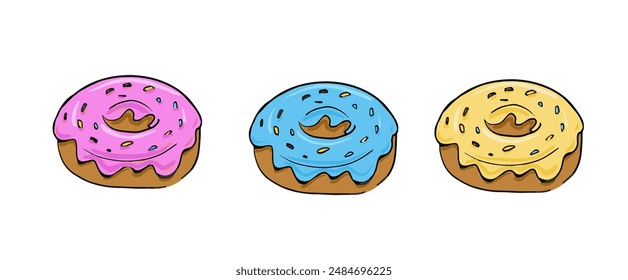 Conjunto donuts colores 