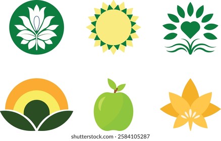 Set of colored Eco Logos