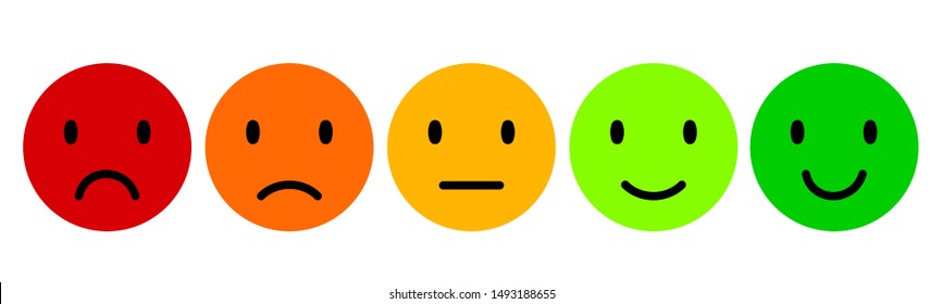 Set colored faces emoticon, cartoon emoticons - stock vector