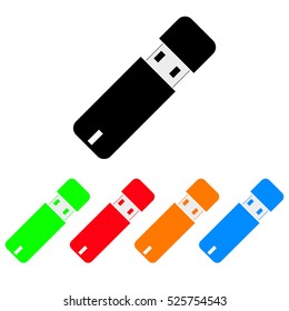Set of colored flashcards isolation on a white background. Vector illustration