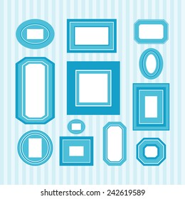 Set of colored frames. Vector