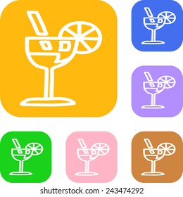 Set of colored fresh juice