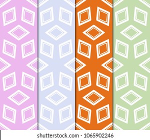 Set of colored geometric vector pattern. Vector illustration. ideal for creative and decorative projects