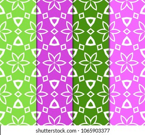 Set of colored geometric vector pattern. Vector illustration. ideal for creative and decorative projects