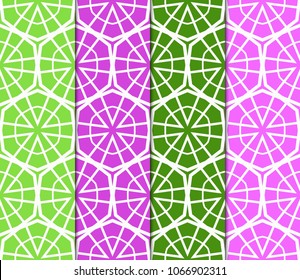 Set of colored geometric vector pattern. Vector illustration. ideal for creative and decorative projects.