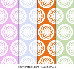 Set of colored geometric vector pattern. Vector illustration. ideal for creative and decorative projects.