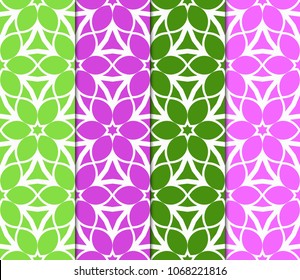 Set of colored geometric vector pattern. Vector illustration. ideal for creative and decorative projects