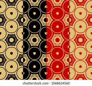 Set of colored geometric vector pattern. Vector illustration. ideal for creative and decorative projects