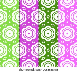 Set of colored geometric vector pattern. Vector illustration. ideal for creative and decorative projects.