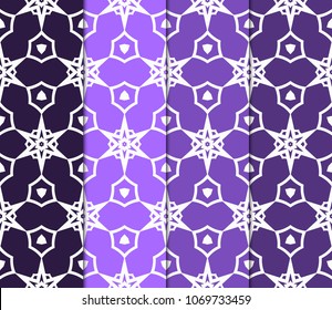 Set of colored geometric vector pattern. Vector illustration. ideal for creative and decorative projects.