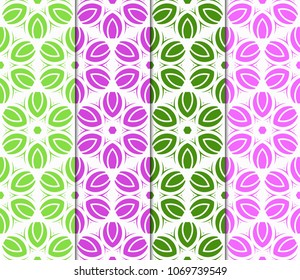 Set of colored geometric vector pattern. Vector illustration. ideal for creative and decorative projects.