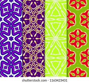 Set of colored geometric vector pattern. Vector illustration. ideal for creative and decorative projects