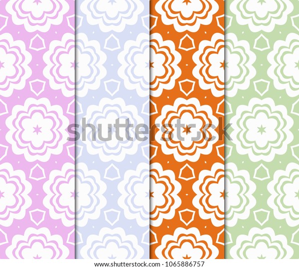 Set of colored\
geometric vector pattern. Vector illustration. ideal for creative\
and decorative projects.