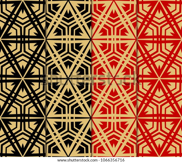 Set of colored\
geometric vector pattern. Vector illustration. ideal for creative\
and decorative projects.