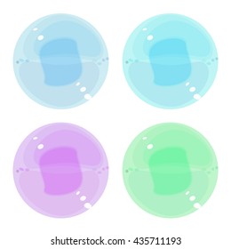 Set of colored glossy spheres. Vector