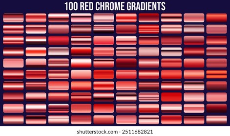 Un conjunto de Gradientes de colores. Efectos de degradado metálico para el diseño de texto y tablones de anuncios, infografías. Ilustración vectorial