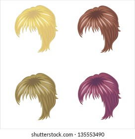 Set of colored hair styling new 2013