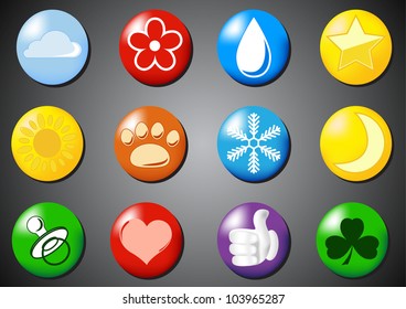 set of colored icons