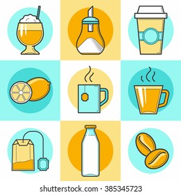 Set of colored icons.