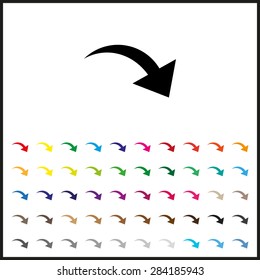 Set of colored icons. arrow indicates the direction. icon. vector design