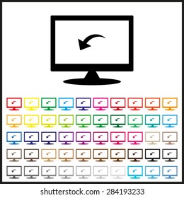 Set of colored icons. arrow indicates the direction. icon. vector design