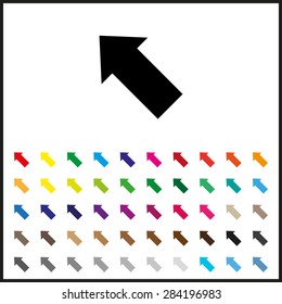 Set of colored icons. arrow indicates the direction. icon. vector design