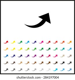 Set of colored icons. arrow indicates the direction. icon. vector design