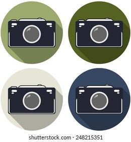 Set of colored icons Camera