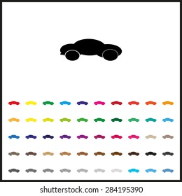 Set of colored icons.  car. icon. vector design