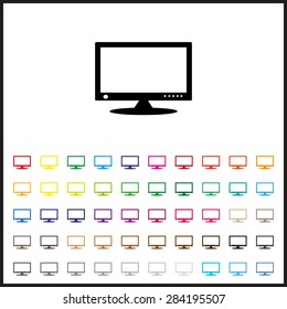 Set of colored icons. computer display. icon. vector design
