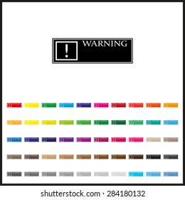 Set of colored icons. Frame warnings, important information security. icon. vector design